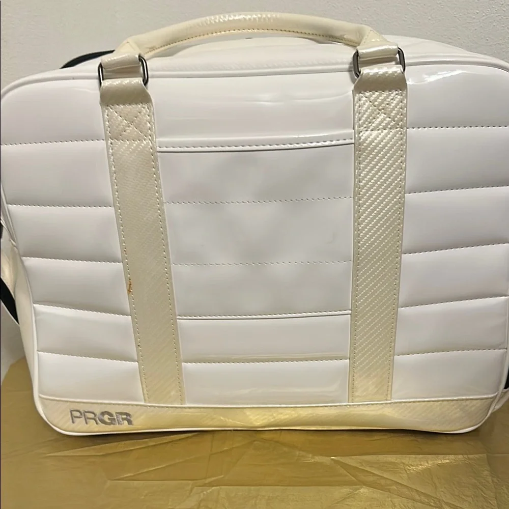 White and Cream Golf Duffel Bag